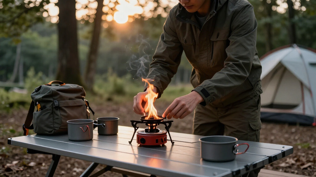 camping stove dual burner