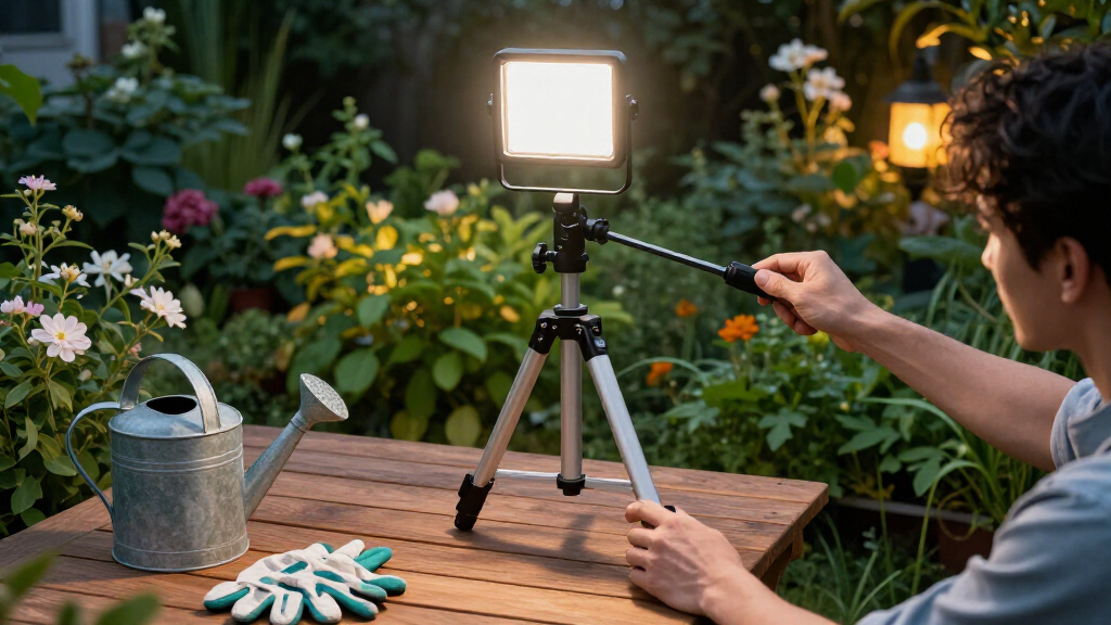best work light tripod for night garden jobs
