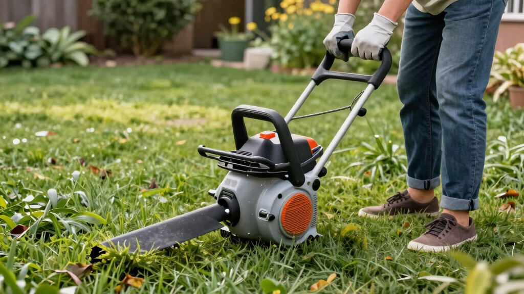 tool for clearing grass from lawn
