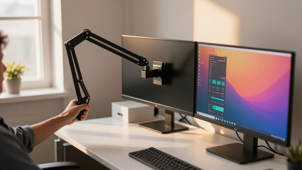adjustable monitor arms for dual setups