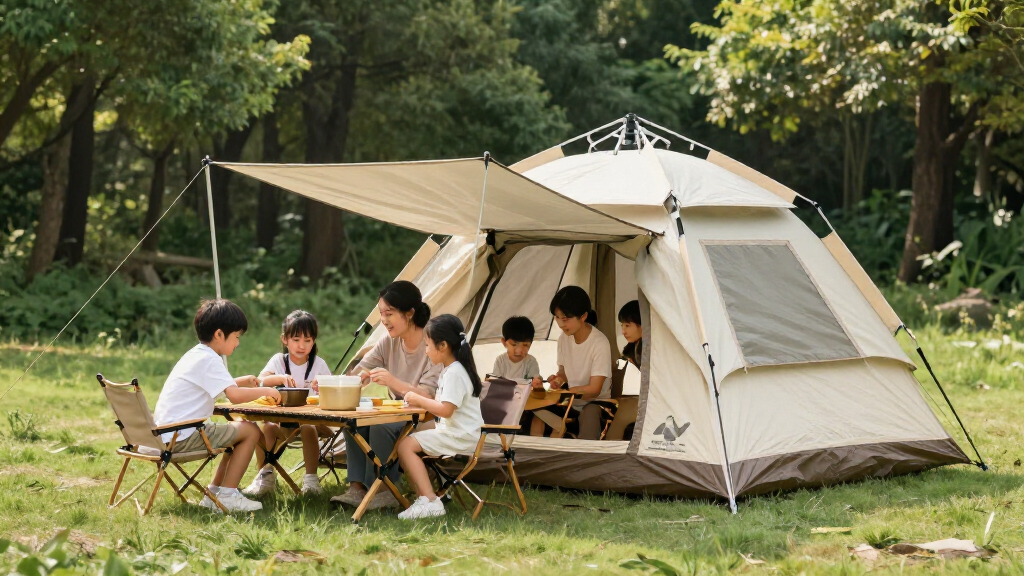 camping tent for family 6 person premium
