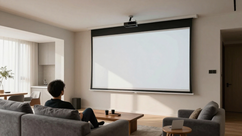 best motorized projector screen recessed