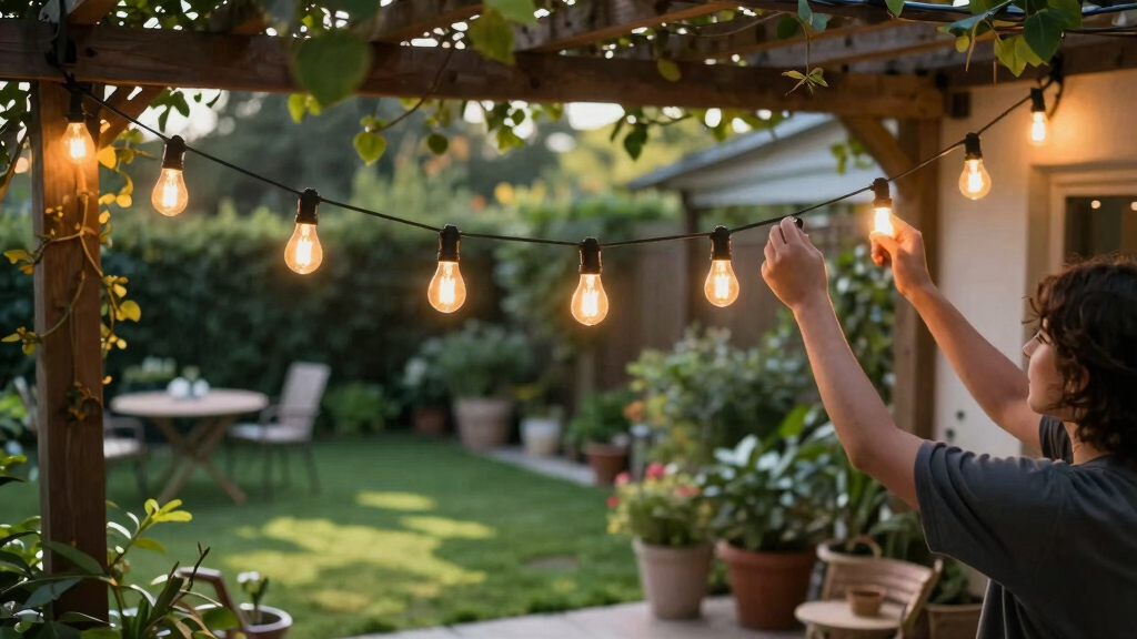 patriotic outdoor string lights