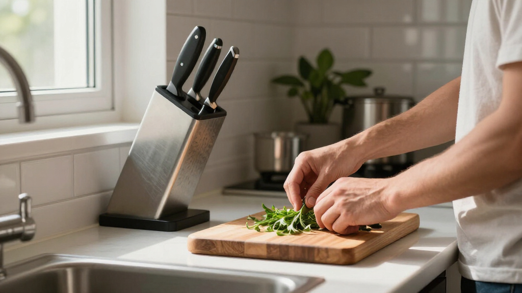 magnetic knife block for modern kitchens
