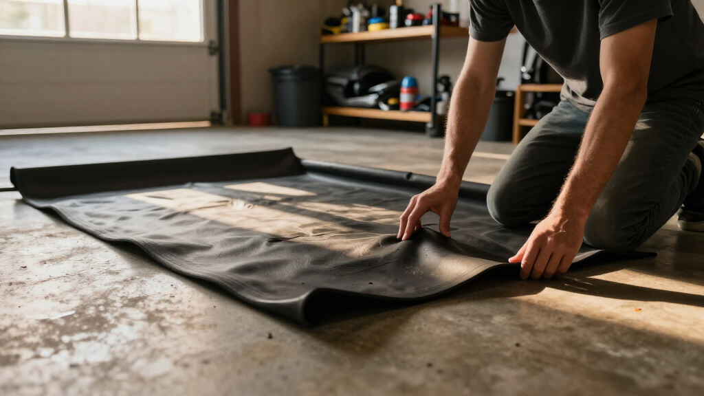 garage floor mat containment system