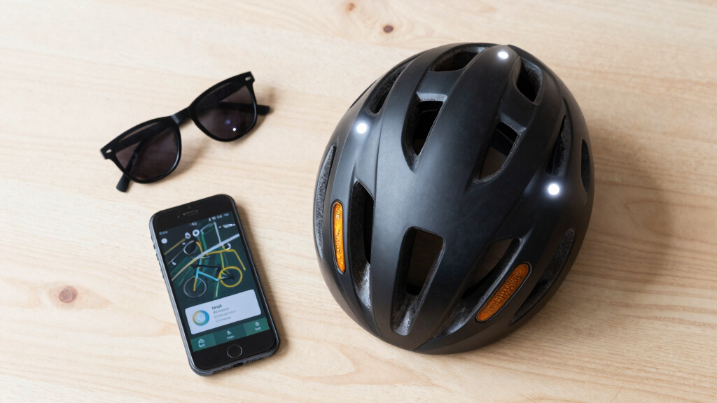 helmet with built in lights and turn signals