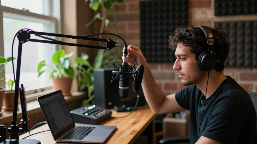 studio microphone boom arms