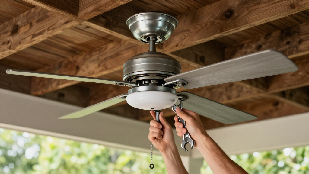 farmhouse outdoor ceiling fan galvanized finish