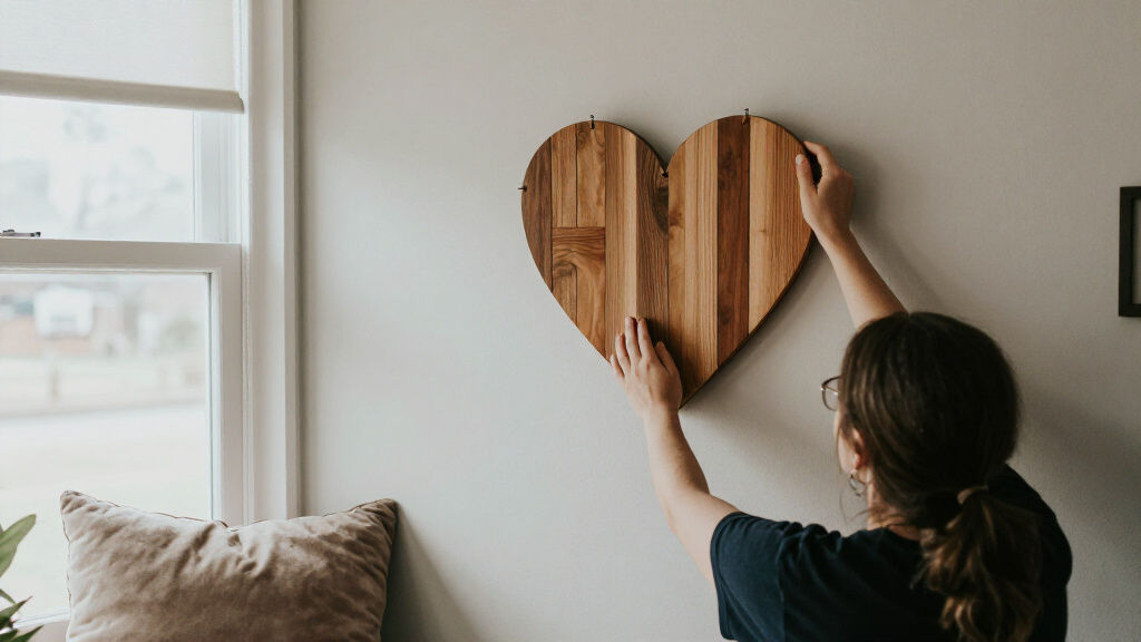 heart-shaped wall art