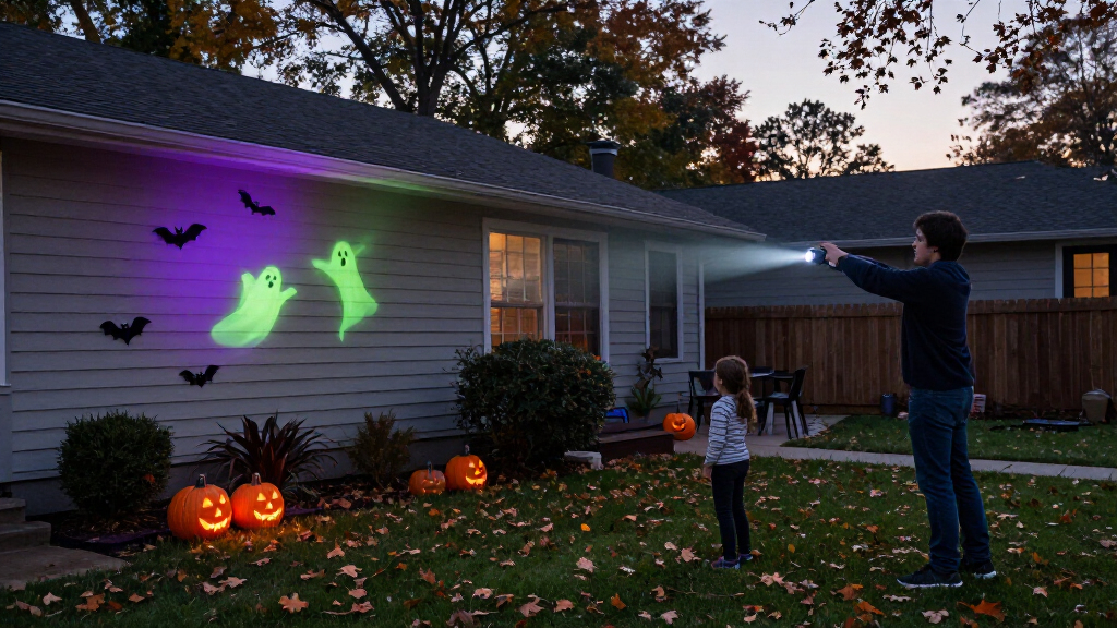 Halloween movie projector lights