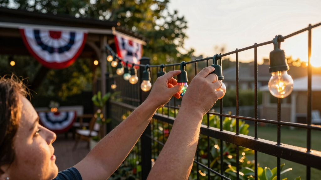 patriotic outdoor string lights