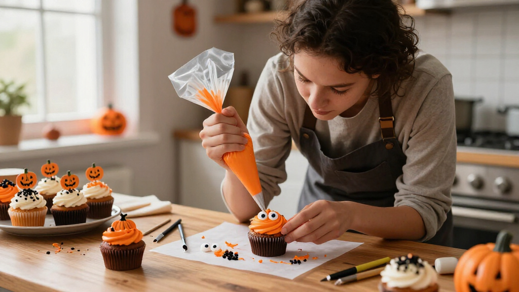 Halloween cupcake decorating supplies