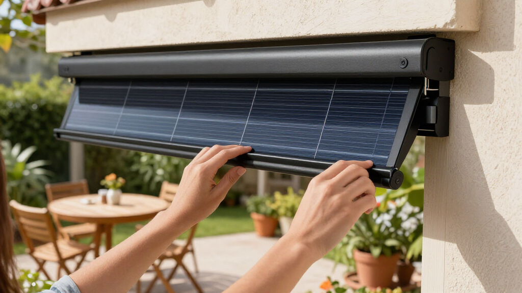 smart blinds with solar charger