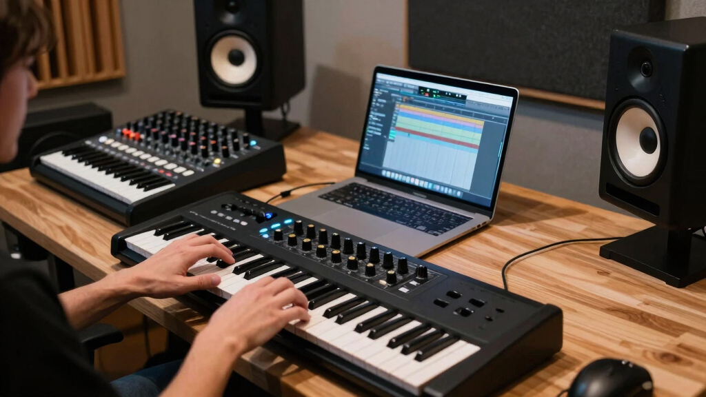 studio desk for home music production