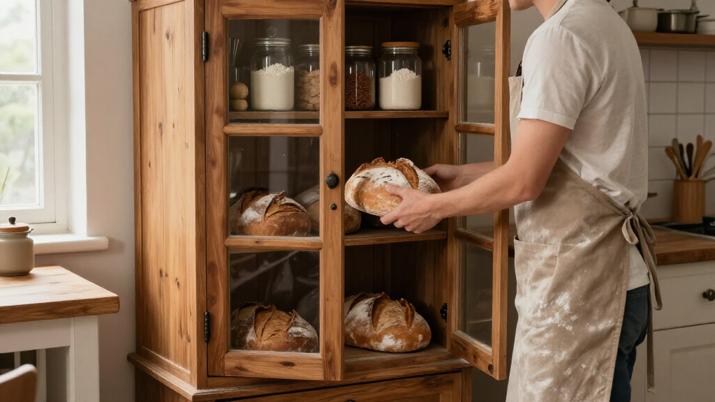 bakery storage cabinet with doors