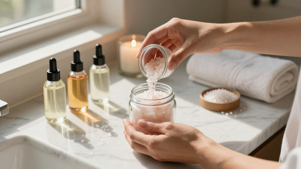 luxury bath oil and salt gift sets