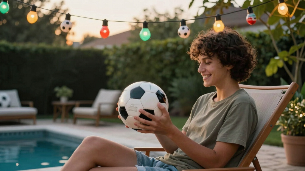 soccer-themed outdoor string lights