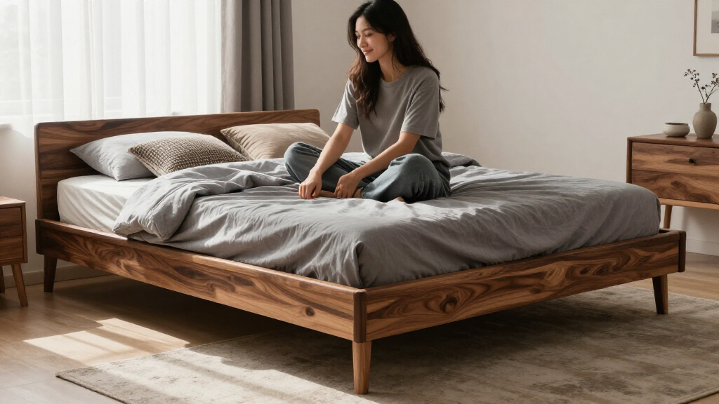 king platform bed solid wood
