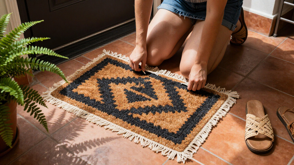 boho door mat