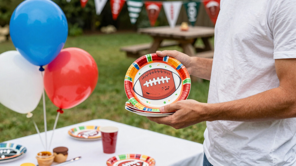 sports-themed party supplies