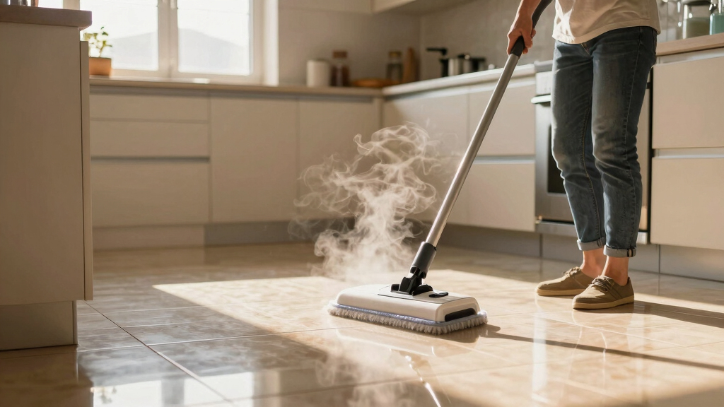 steam mops tile floors