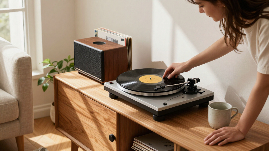 wireless record players with speakers