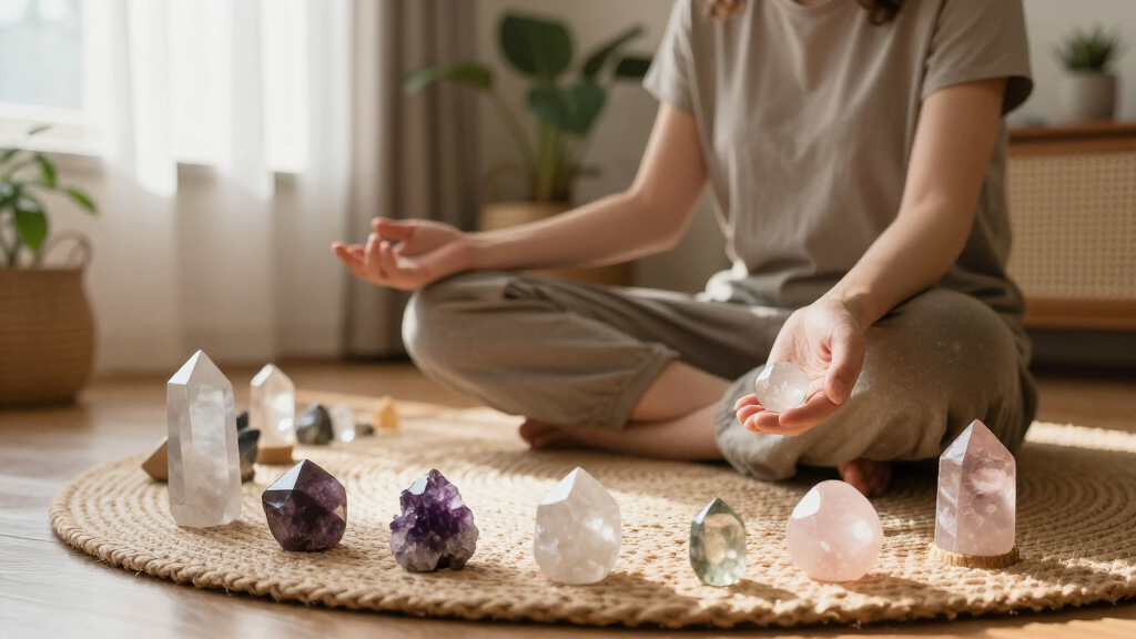 crystal healing meditation sets