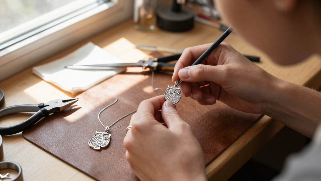 best custom iced-out owl pendants