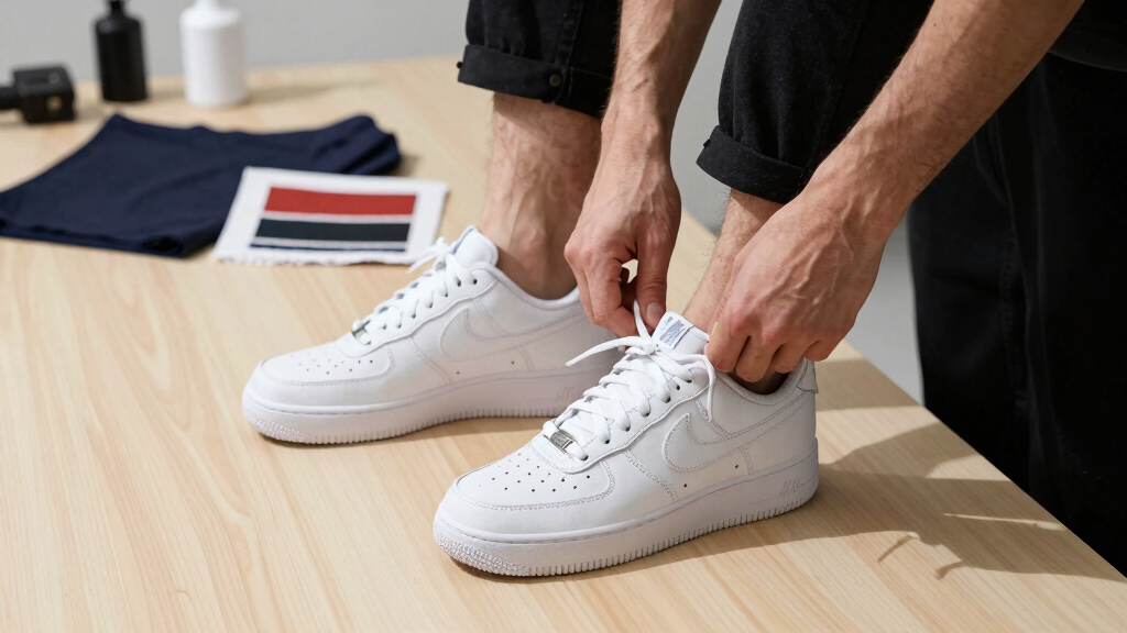 best white Nike Air Force 1 sneakers