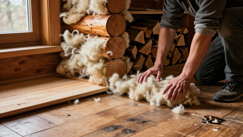 best log cabin insulation materials