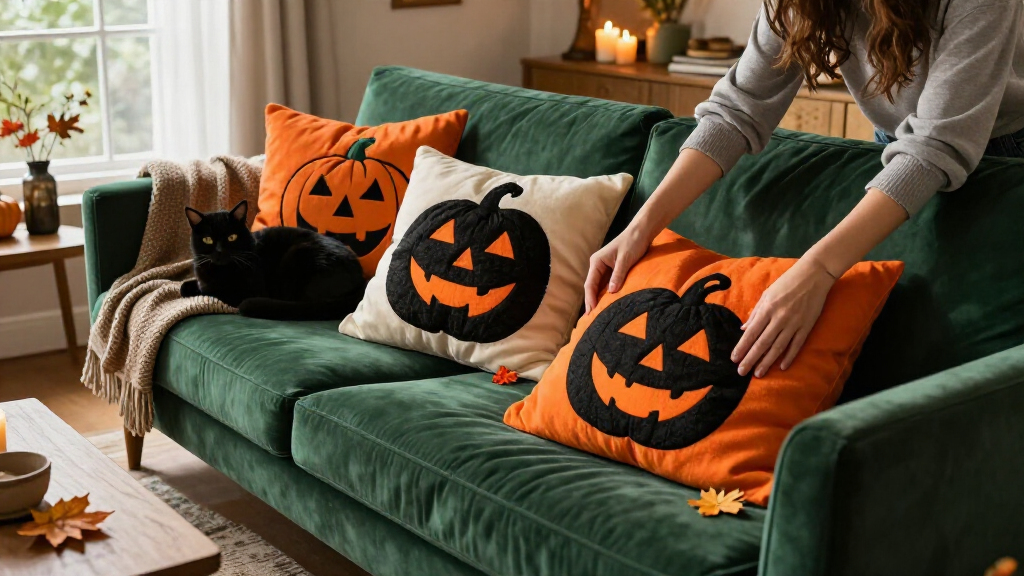 Halloween throw pillow covers