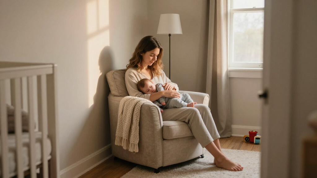 nursery chair for small space wall hugger