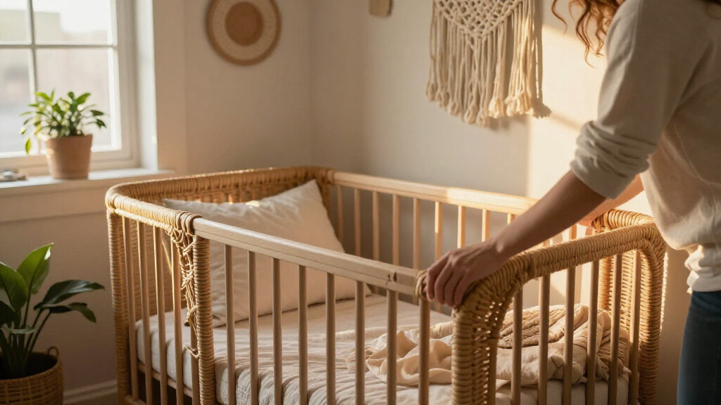 boho crib for nursery
