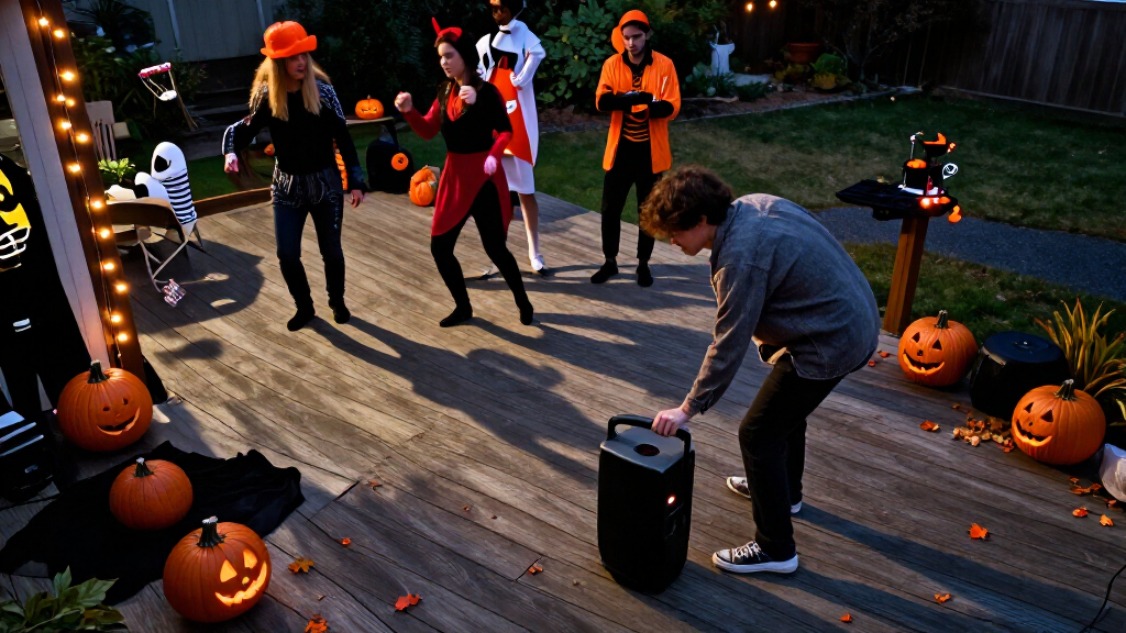 portable Halloween party speakers