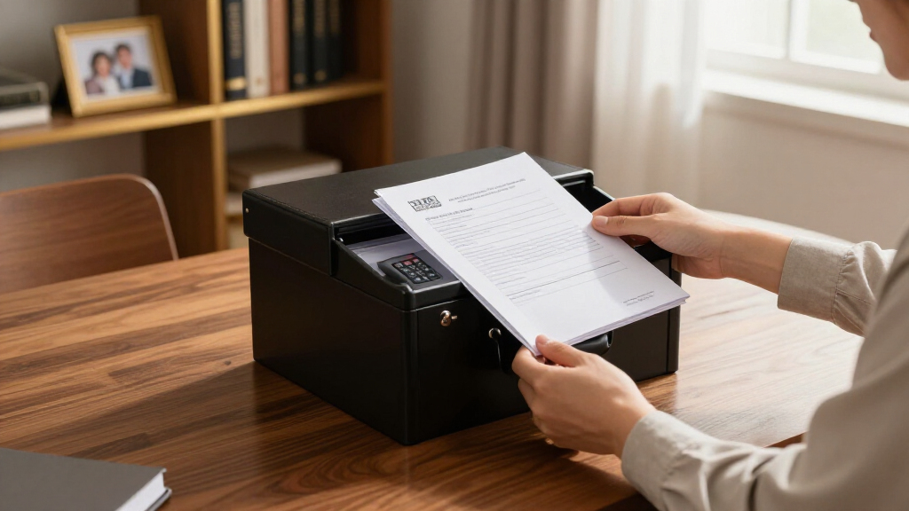 fireproof lockbox for titles and wills