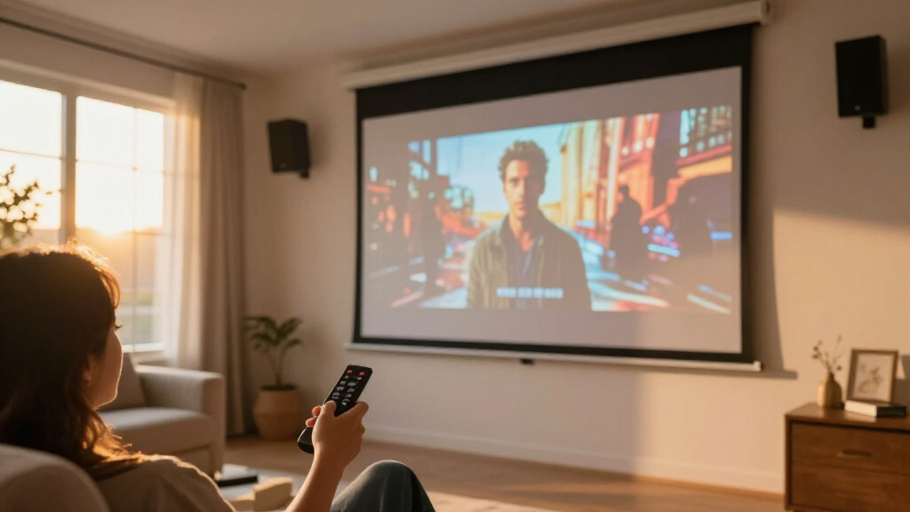 motorized projector screen large