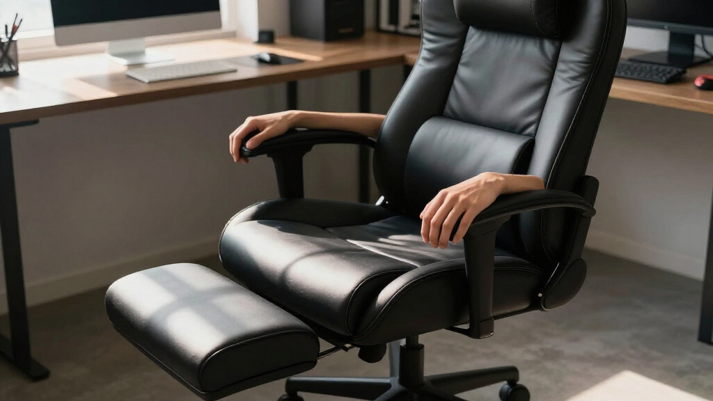 gaming chair recliner with footrest