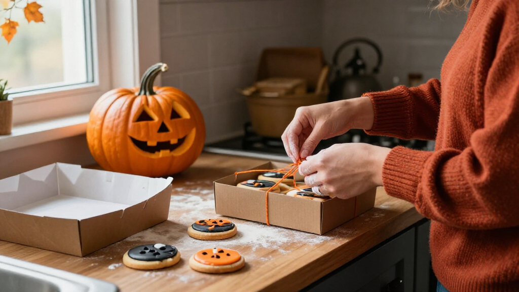 Halloween cookie gift boxes