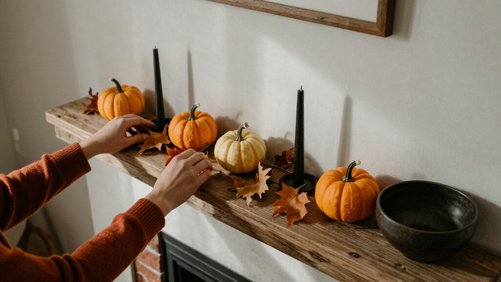 halloween mantel decorations