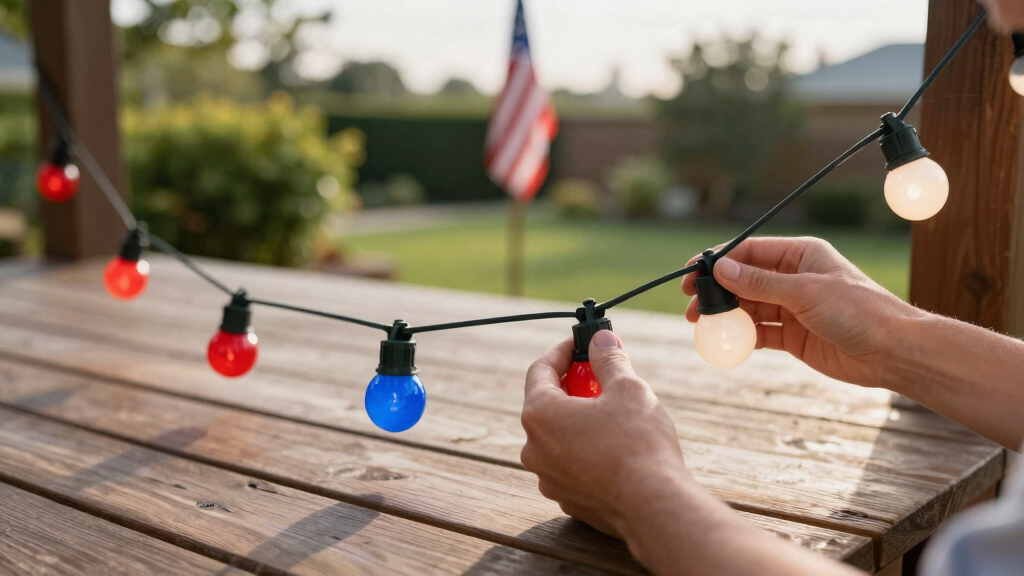 patriotic outdoor string lights