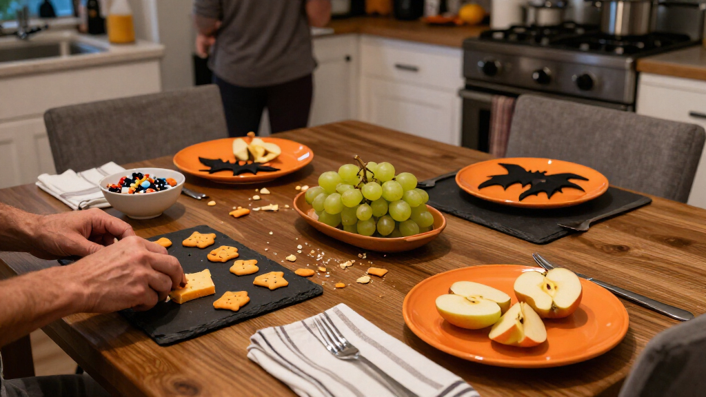 Halloween party serving platters
