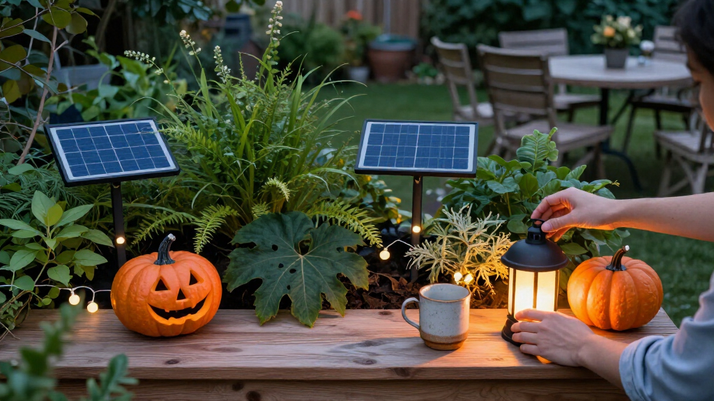 solar Halloween garden decorations