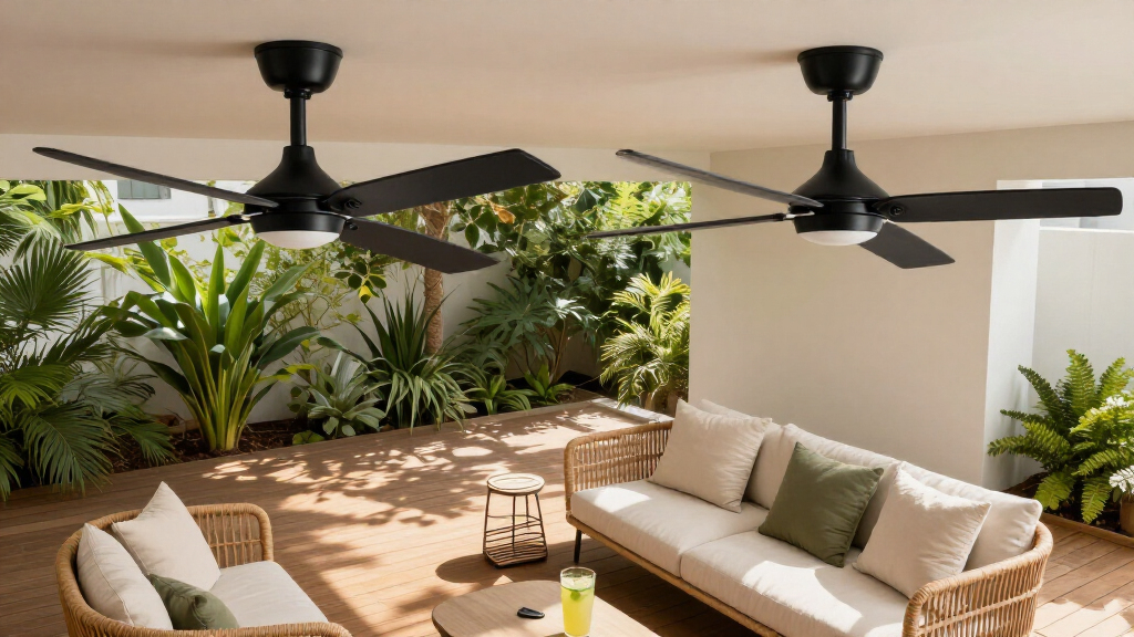 best black outdoor ceiling fans for modern patios