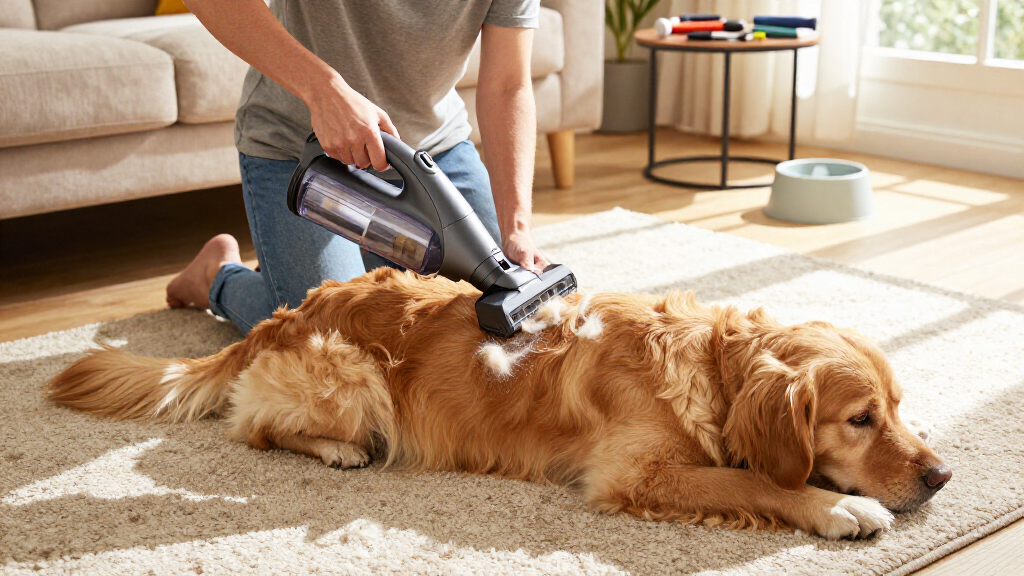 dog grooming vacuum kit for shedding control