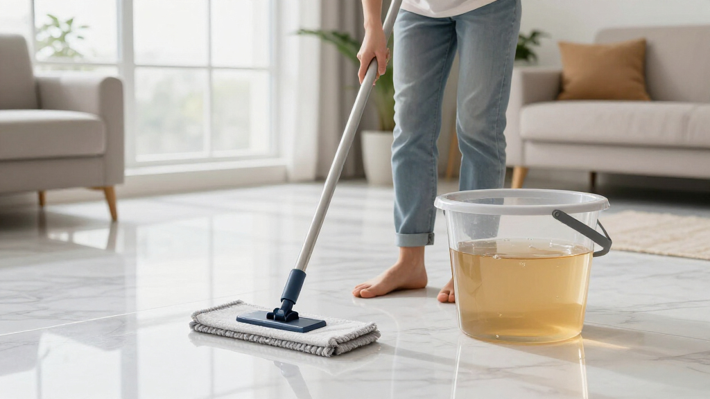 way to clean marble floors