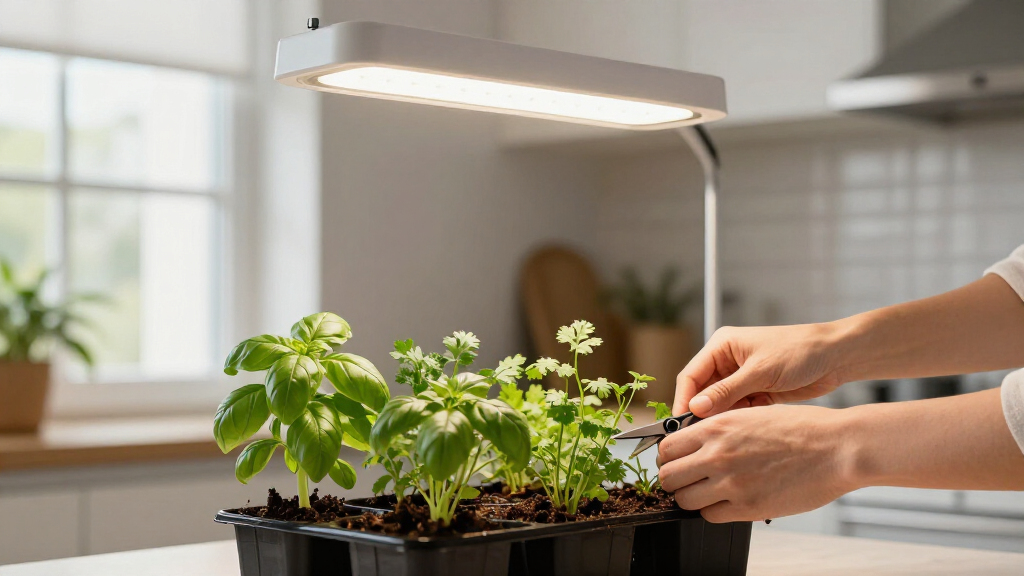 indoor herb garden kits with led grow light