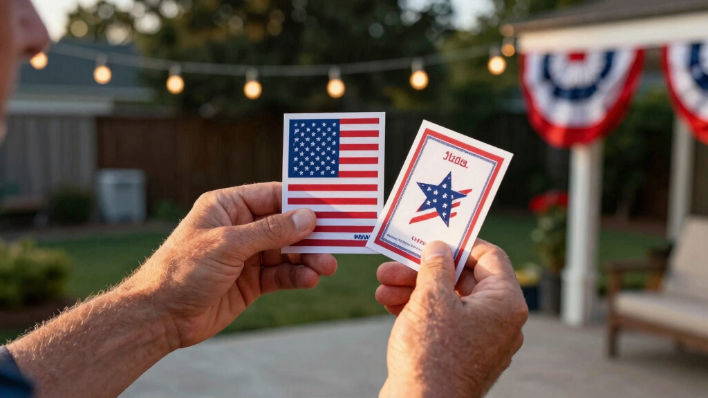 4th of July trading card accessories