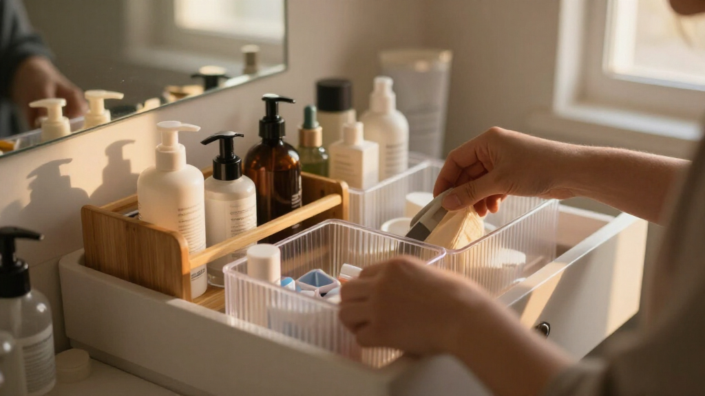 bathroom drawer organizers
