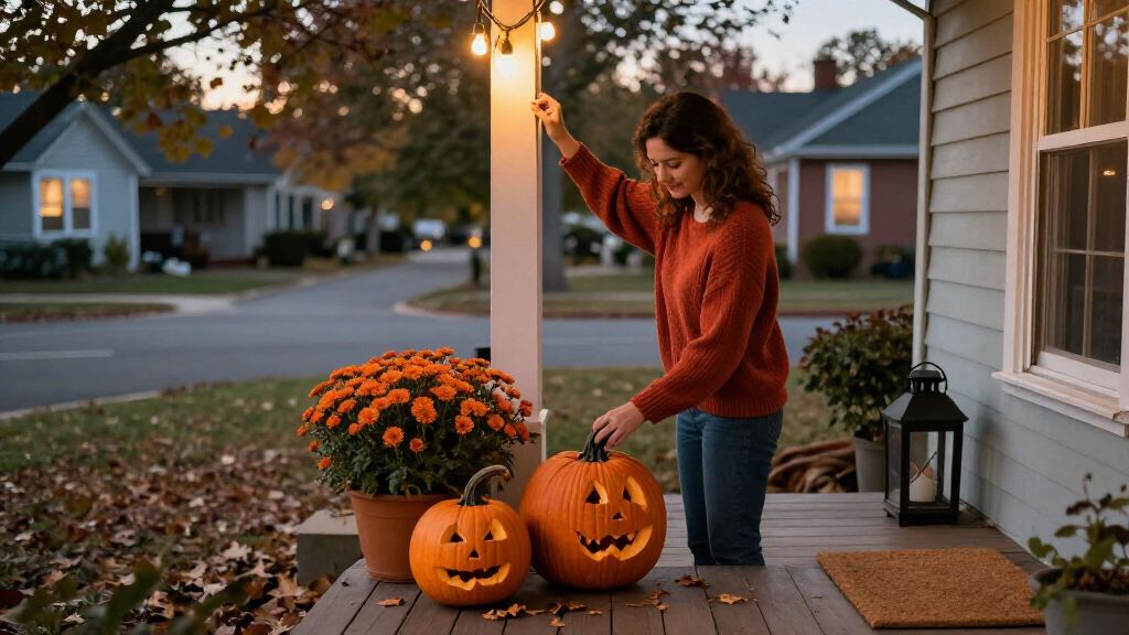 Halloween porch decorations