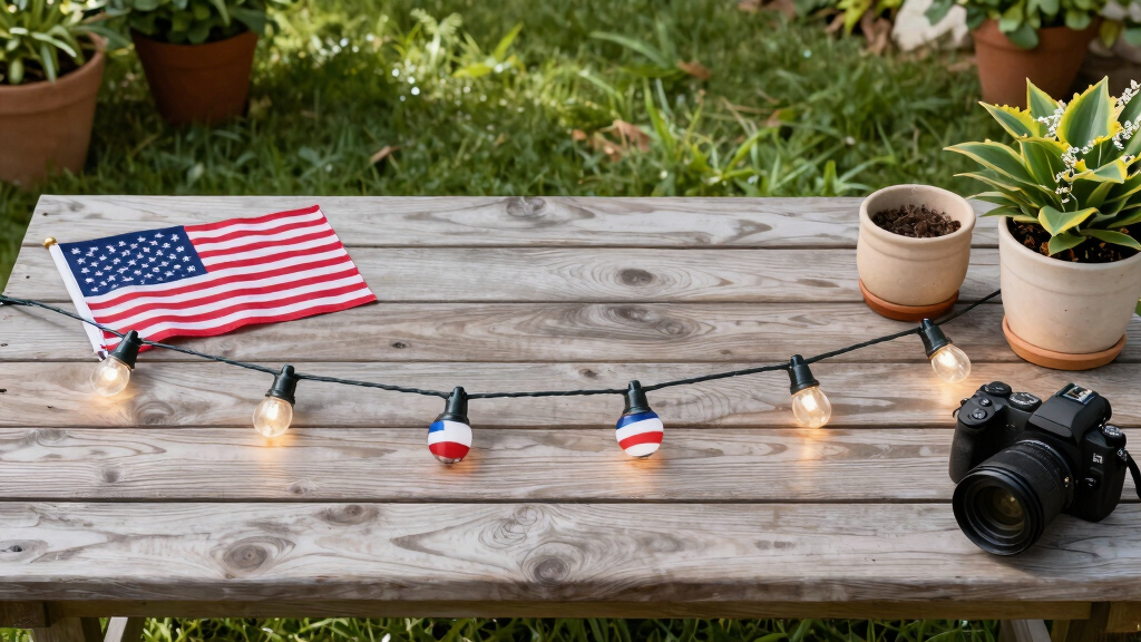 patriotic outdoor string lights